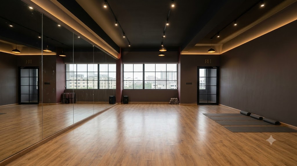 Empty dance studio
